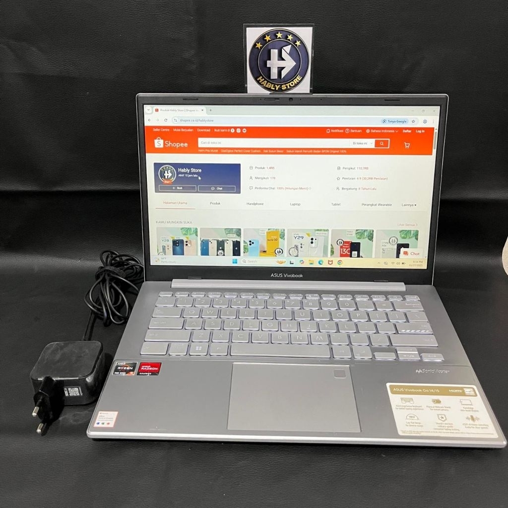 LAPTOP ASUS VIVOBOOK GO E1404FA AMD RYZEN 5 7520U 8GB SSD 512GB 14INCH SECOND BERGARANSI