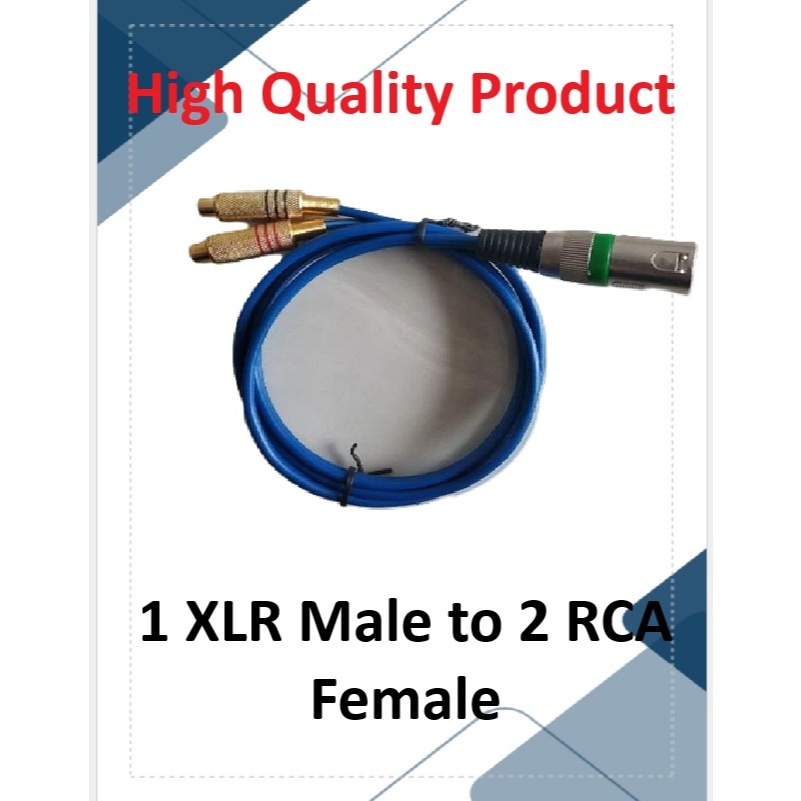 Kabel kitani 1 XLR Male Stereo to 2 RCA Female