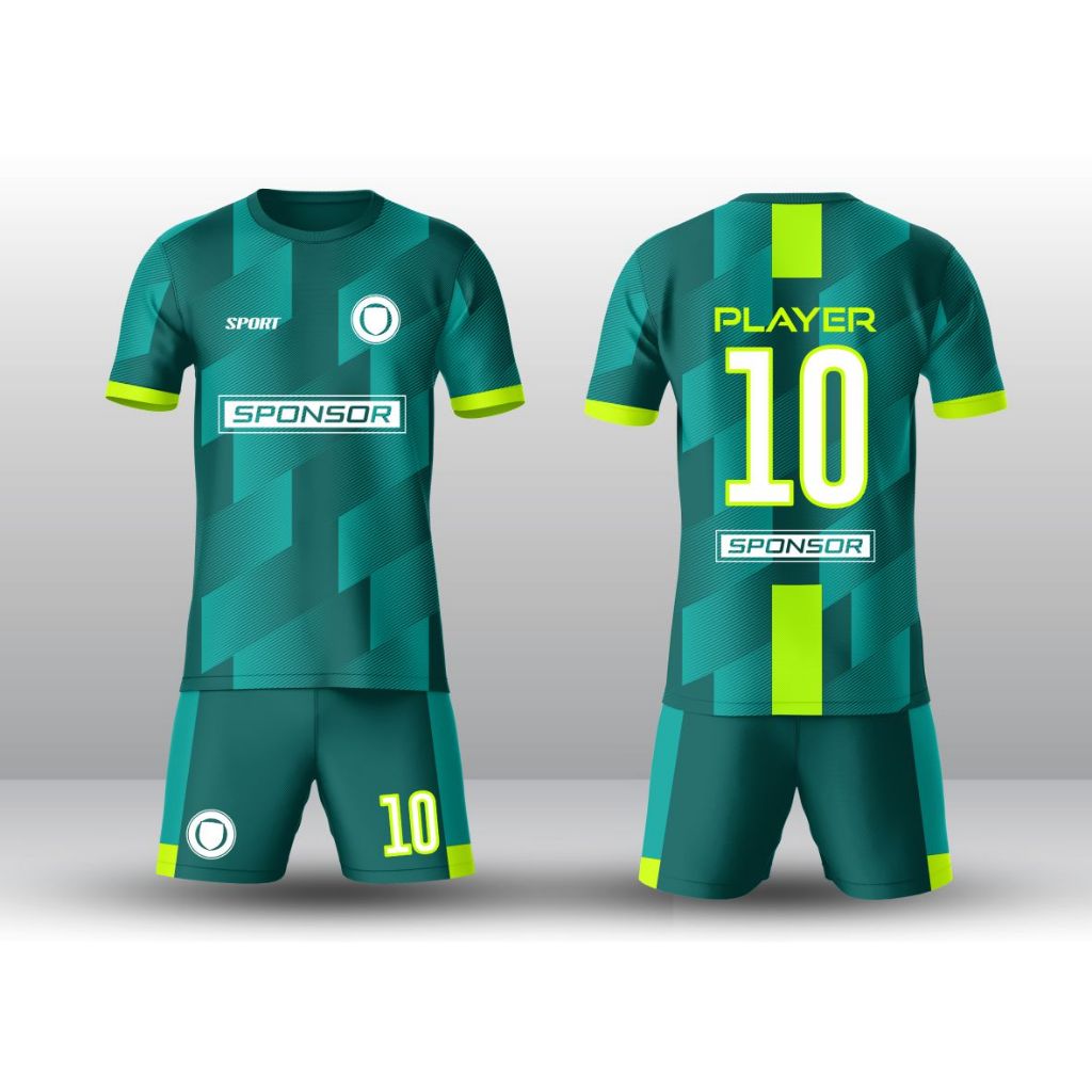 Jersey Futsal Full Printing Hijau Neon – Baju Bola Premium Adem