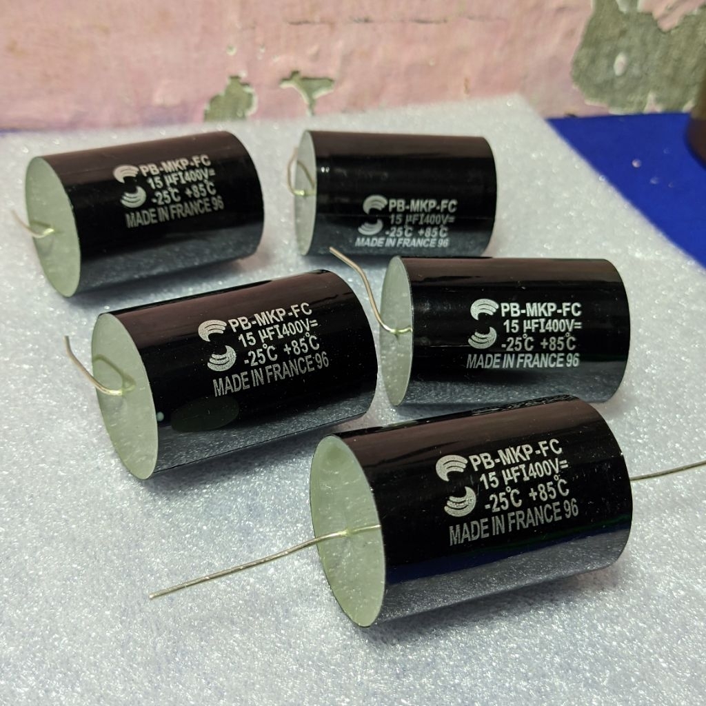 KAPASITOR AUDIO CAPACITOR SOLUN PB MKP 15uf/400v ORIGINAL FRANCE PB-MKP-FC 15uF/400V