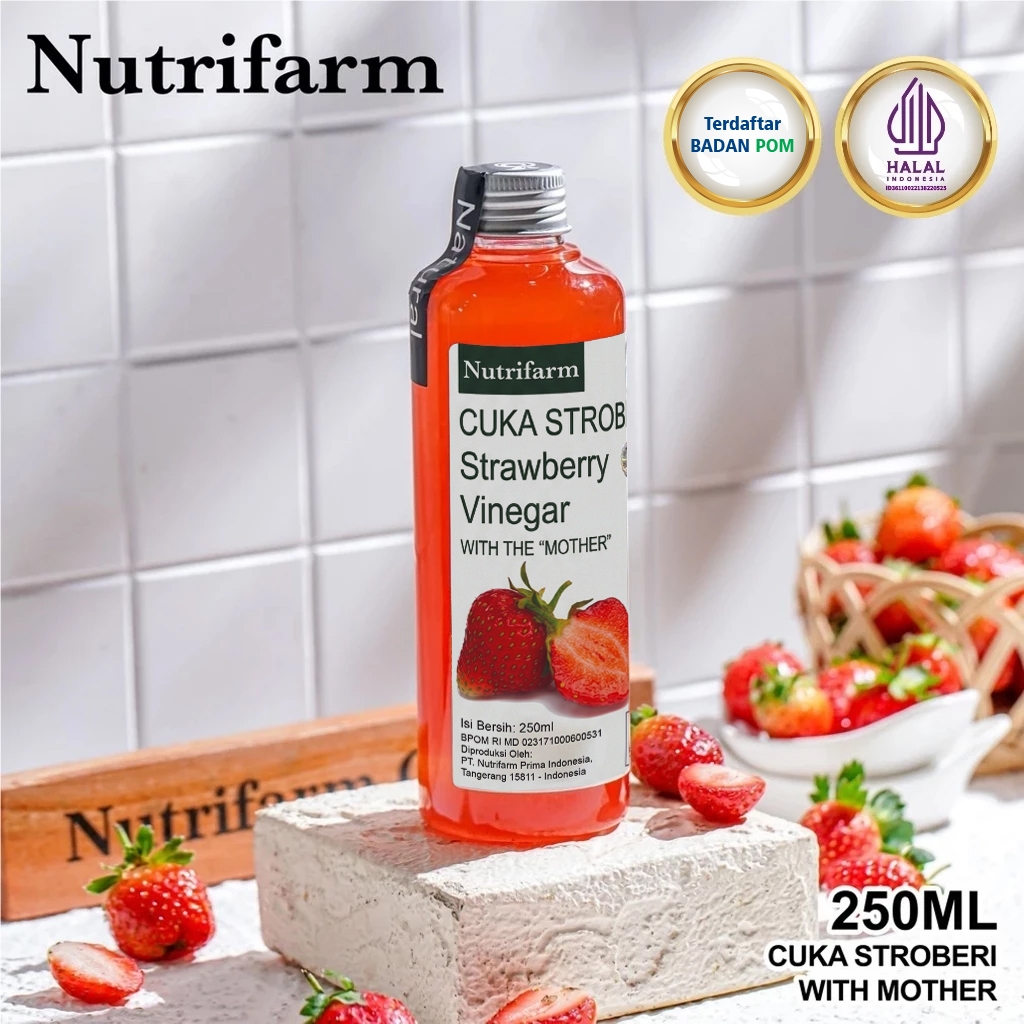 Nutrifarm Cuka Buah Strawberry 250 ml
