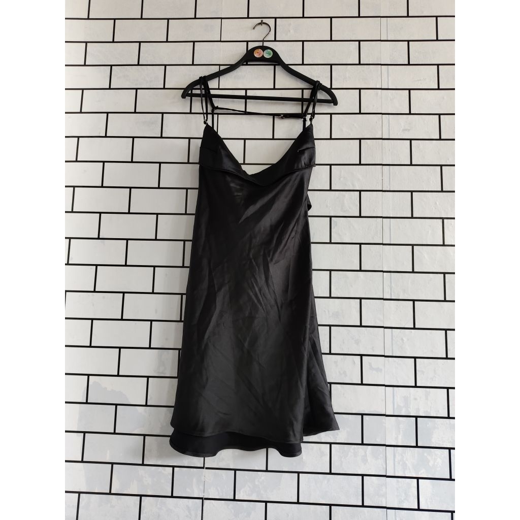 ZARA BLACK SATIN DRESS