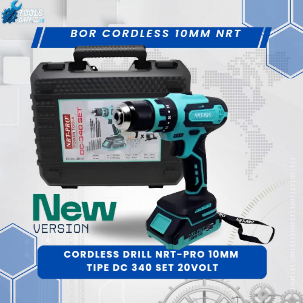 BOR BATTERY / BOR CORDLESS / BOR IMPACT DRILL 10MM DC 340 + SET NRT-PRO