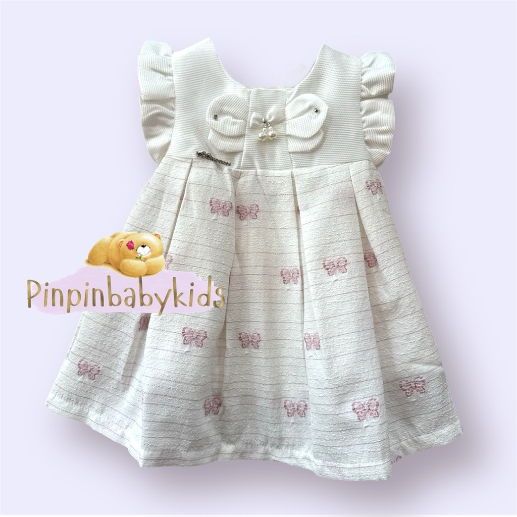 Dress baby elite miss mama putih, glitter