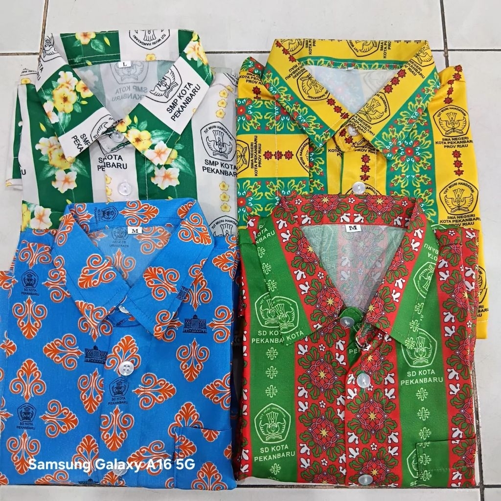 Baju Seragam batik SD SMP SMA KOTA PEKANBARU