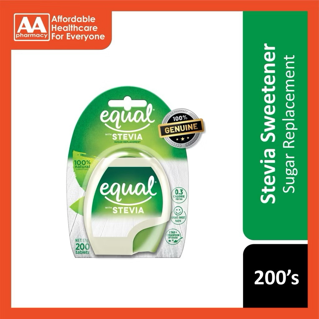 EQUAL NATURAL 0 SUGAR CALORIES FAT PENGGANTI GULA EQUAL STEVIA 40sticks / 100sticks / 200tablet
