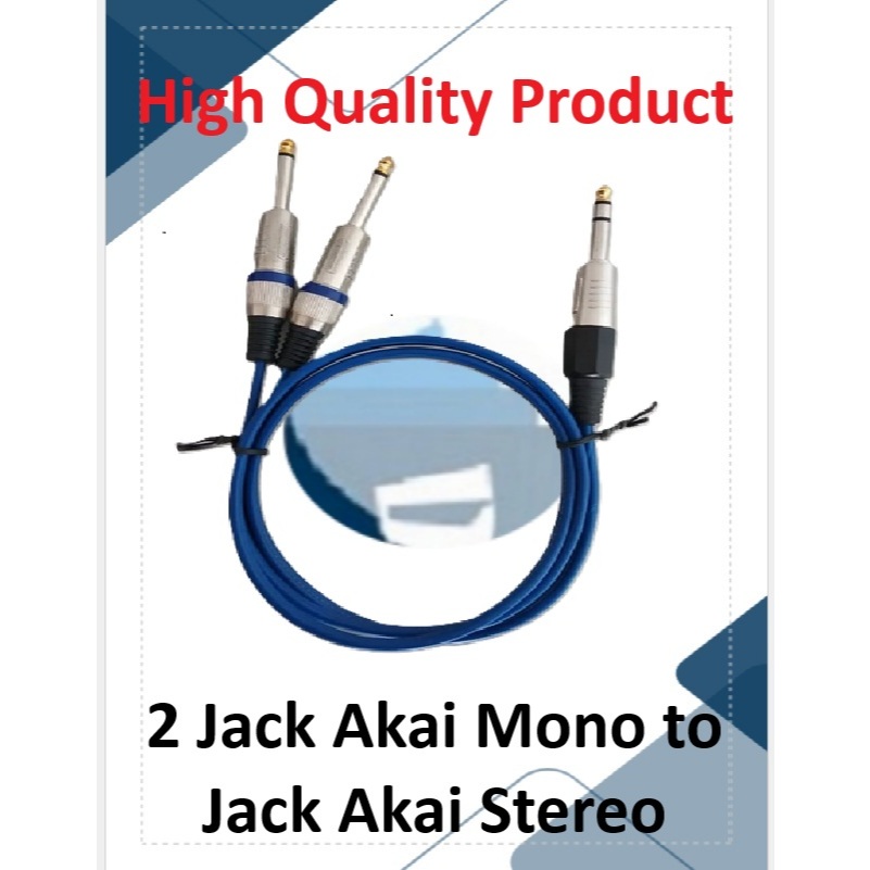 kabel jack akai stereo to 2 jack akai Mono 1M