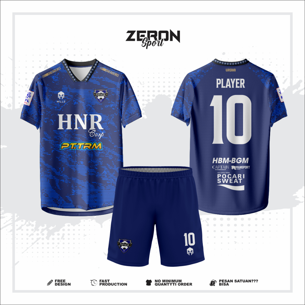 Custom jersey PFL futsal fafage banua free design full printing