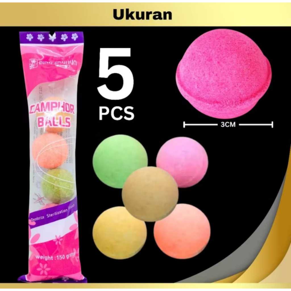 Kamper Toilet Ball 5 Bola Anti Bau Serangga