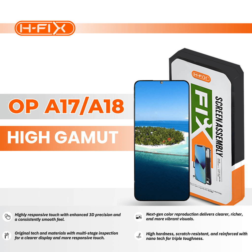 HFIX - Lcd Oppo A17 / A57 2020 / A18 / A38/ A57e / A77 4G / A77s / A59 Fullset Touchsreen