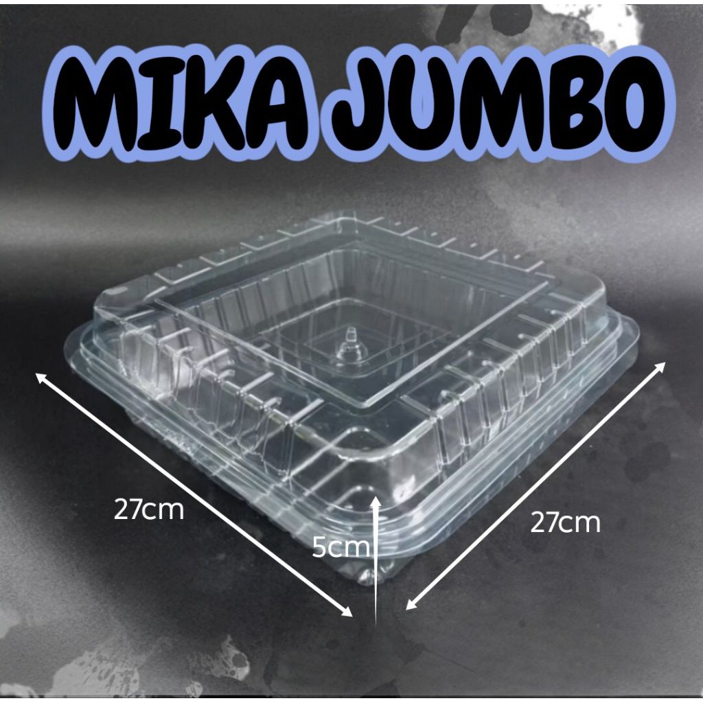 Kotak mika plastik jumbo bening untuk kue bolu Kue Besar Kotak Plastik Makanan Bening Ukuran Besar