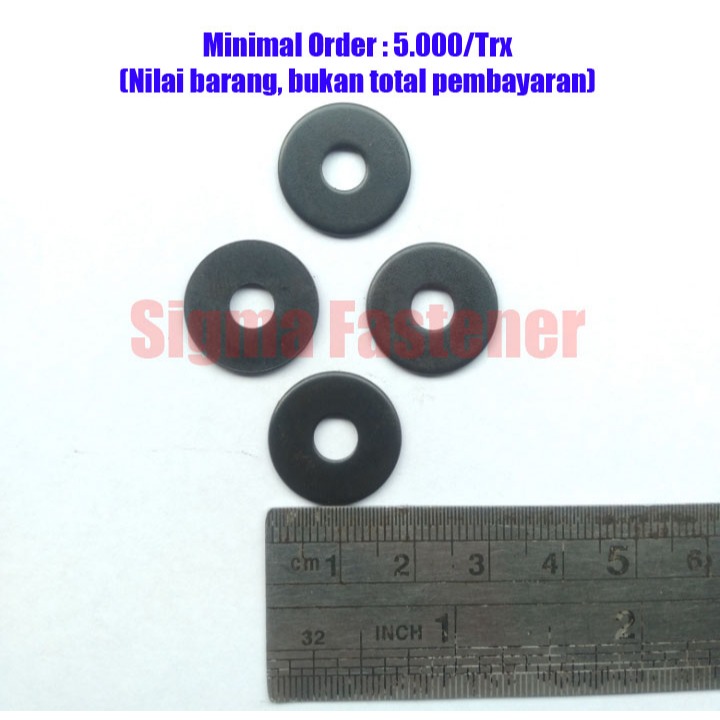 Ring plat hitam lebar M5x18 (Baut 8)