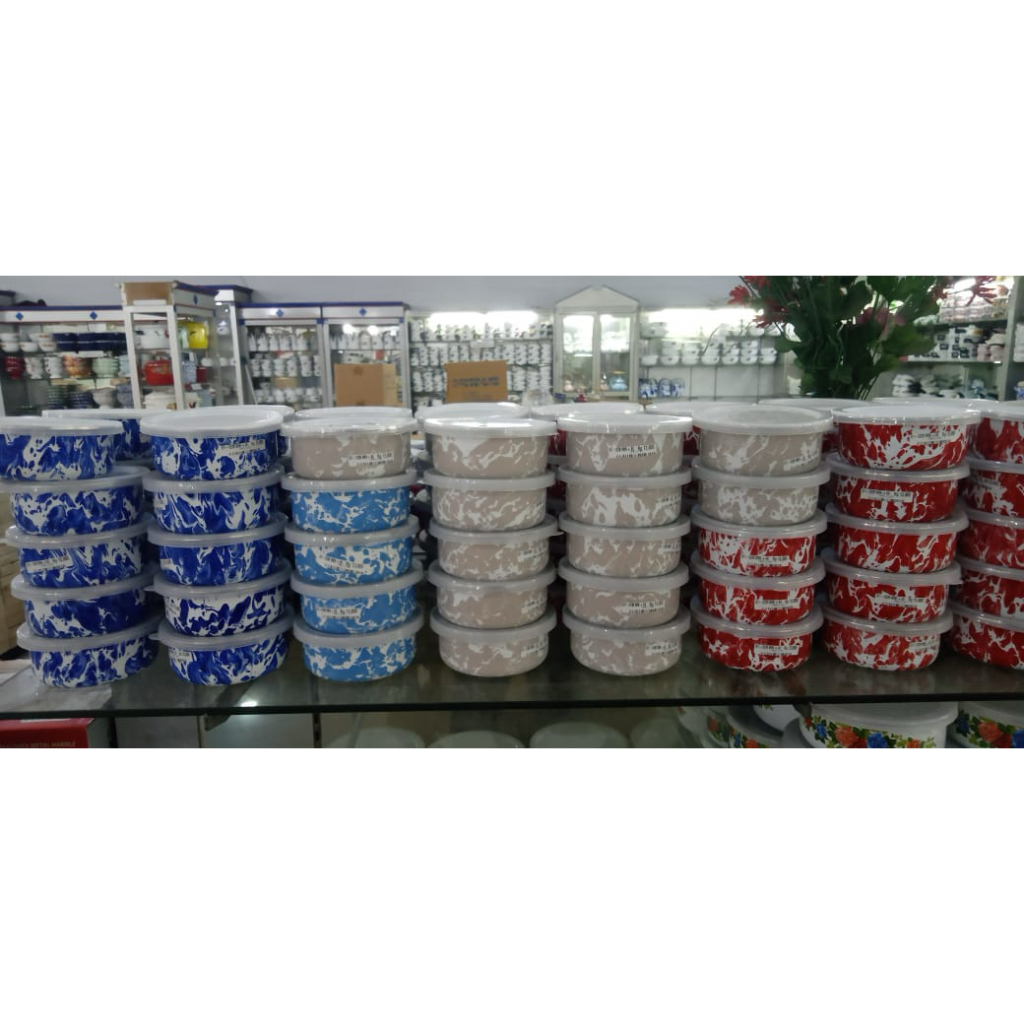 Bowl 12cm motif  blirik tutup plastik