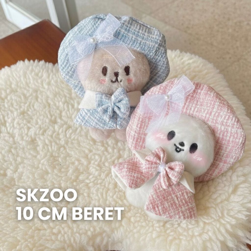 SKZOO 10cm Beret Outfit Baju Boneka Stray Kids Wolfchan Leebit Dwaeki Jiniret Han Quokka Bbokari Pup