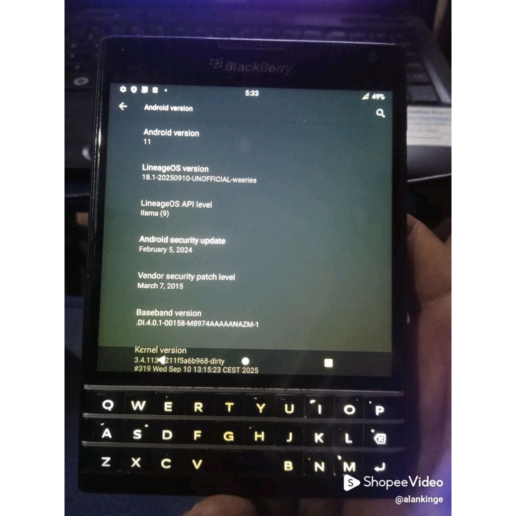 blackberry passport android 11