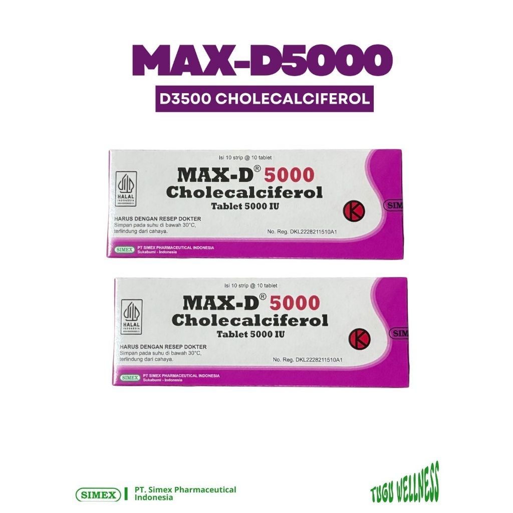 MAX-D5000 I SIMEX I VITAMIN D3 5000 I CHOLECALCIFEROL I PER STRIP