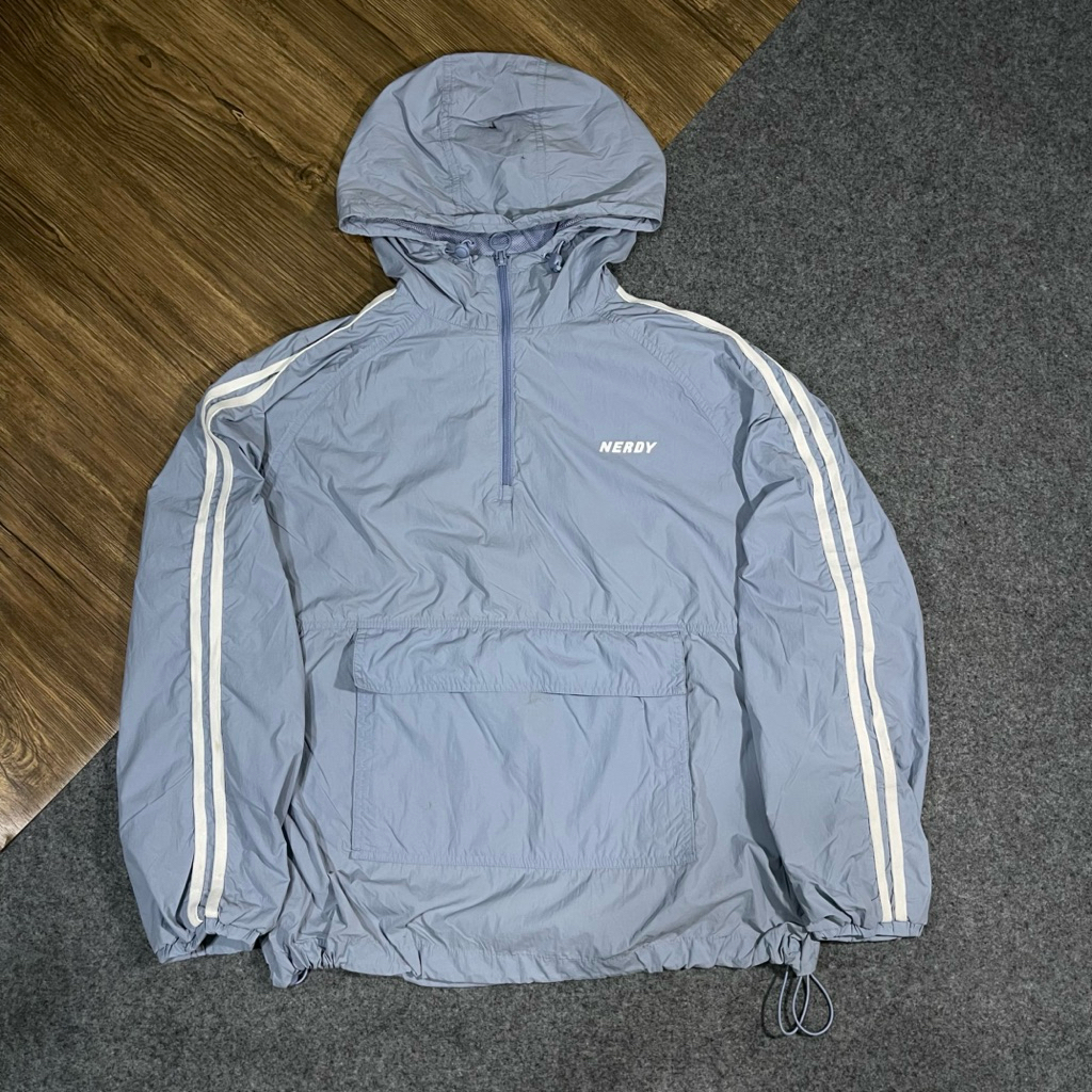 Jaket windbreaker halfzip Nerdy cagoule second