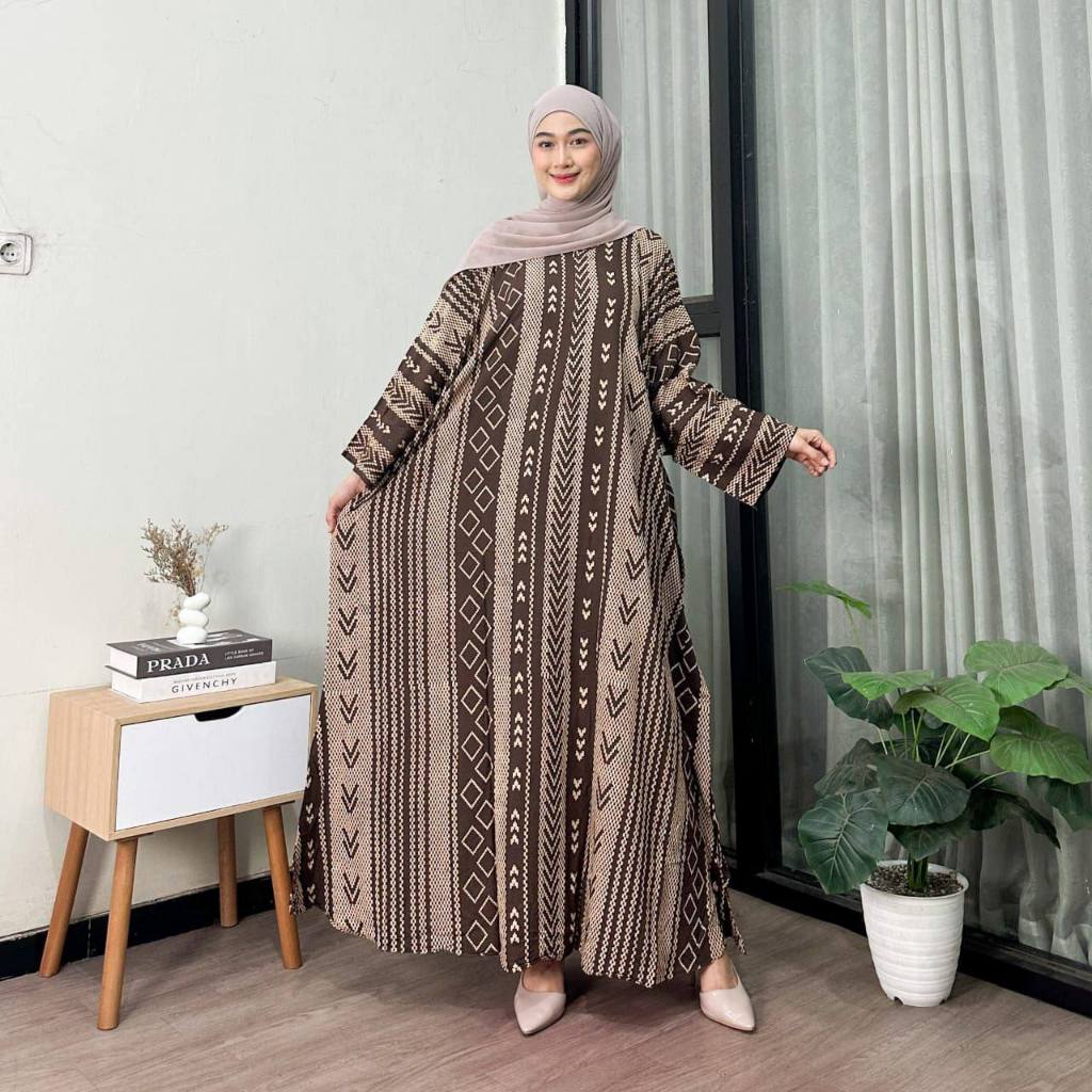 Abaya Inara Jumbo Ld 150 by Batik A W Abaya Kaftan Rayon Premium Busui Abaya Kafran Simple Elegan
