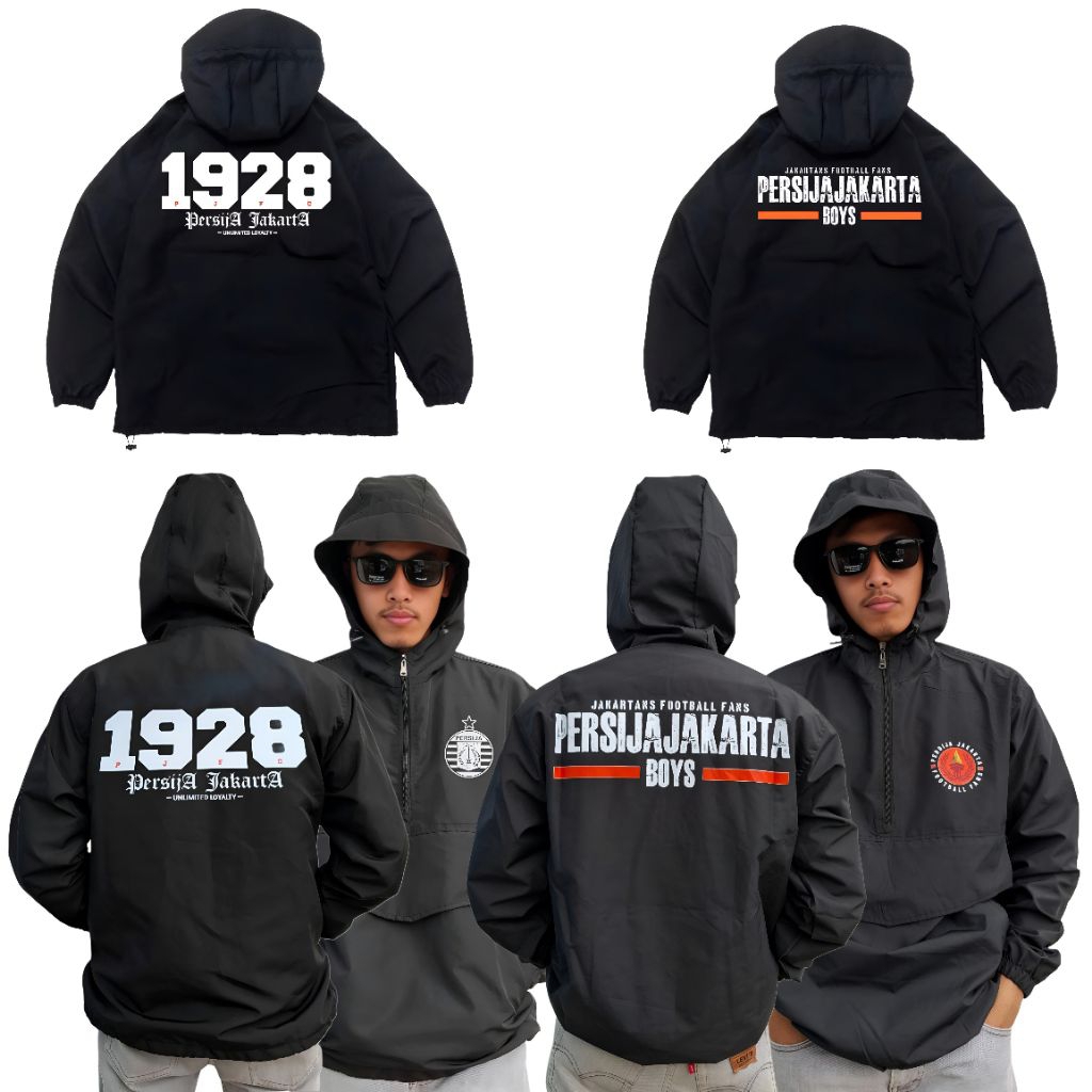 Jaket Cagoule Gropcore Casual Football Sablon Ultras Persija Jacket Gropcore Cagoule Persija Jakarta
