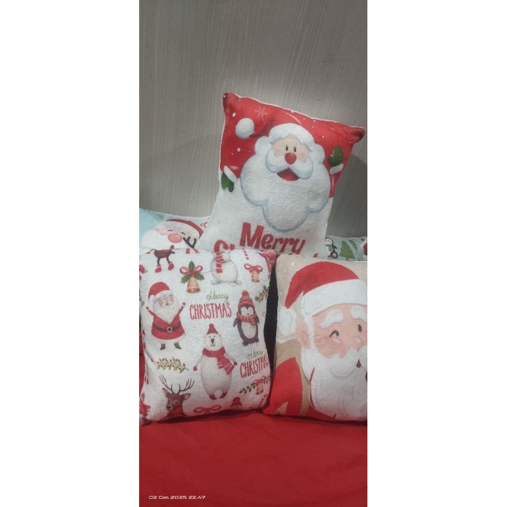 Bantal Custom Natal, free tulisan