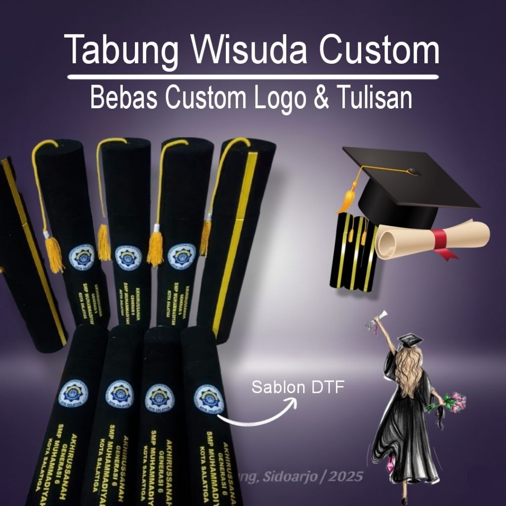 Tabung Wisuda Custom | Custom Tabung Wisuda | Tabung Wisuda | Tabung Wisuda TK SD SMP SMA