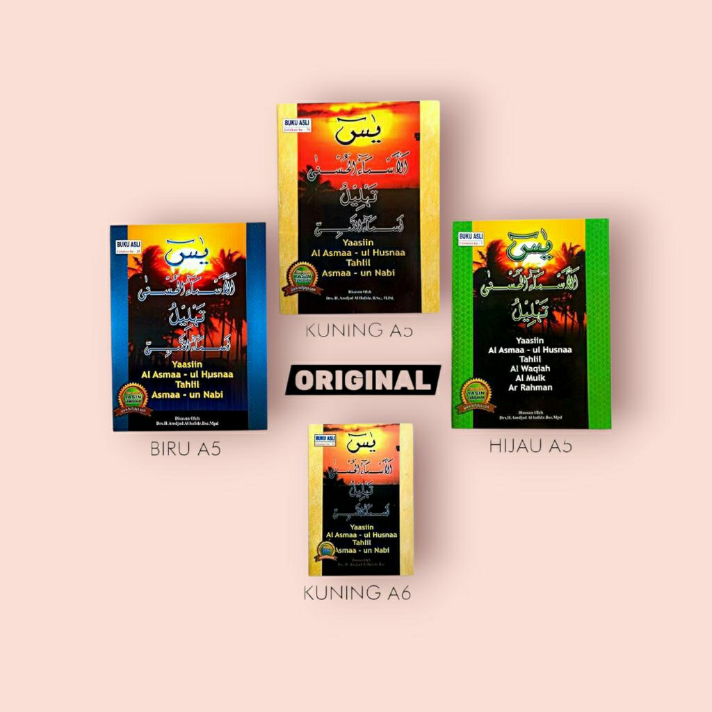 buku yasin asmaul husna tahlil asma un nabi hvs putih