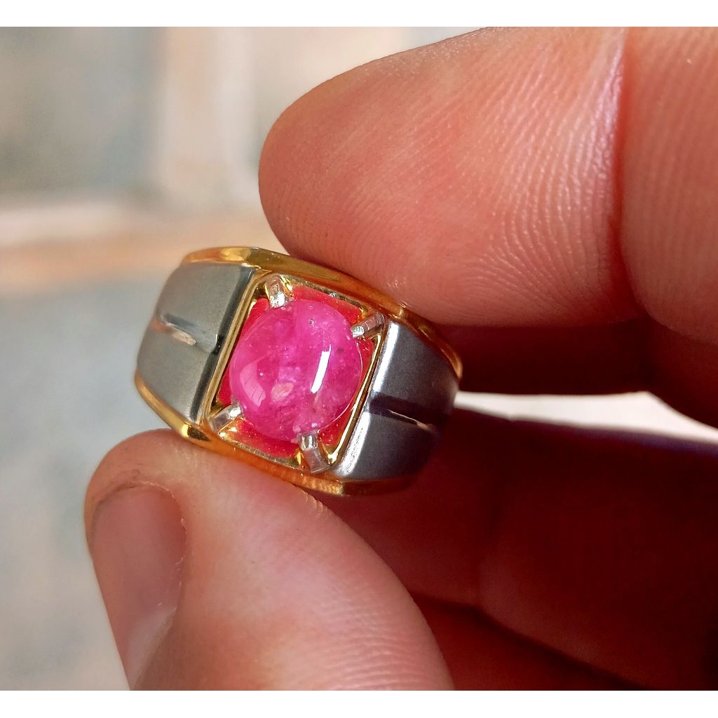 Ruby burma memo ring perak