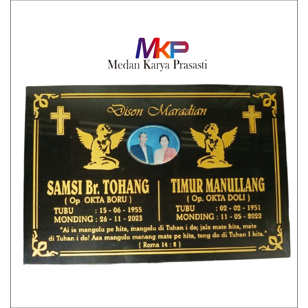 Batu nisan granit + Foto Ukuran 40X60 TERMURAH 