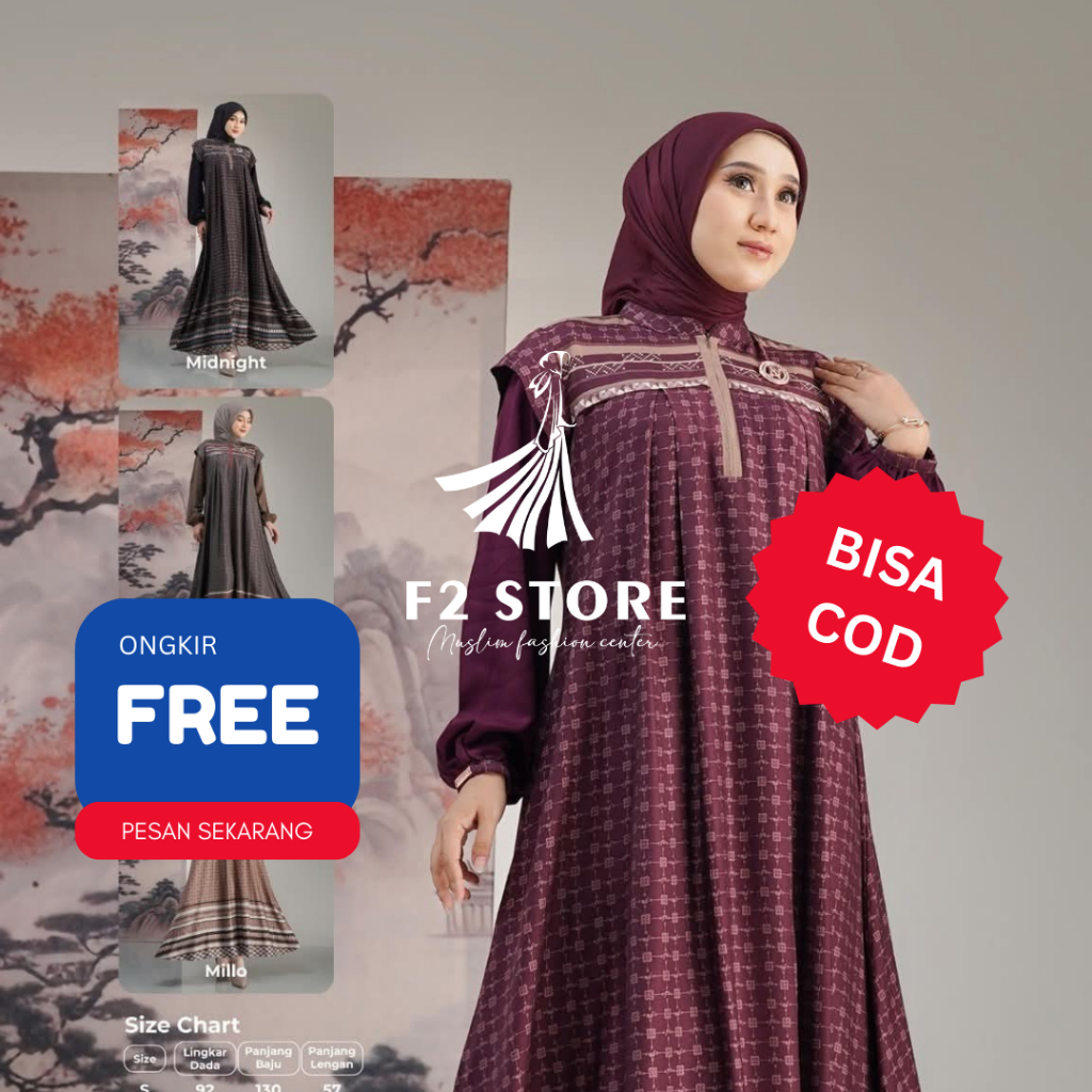 BUSANA MUSLIM SARIMBIT COUPLE NADHEERA LUXURY ORIGINAL - JIANNA MIDI DRESS