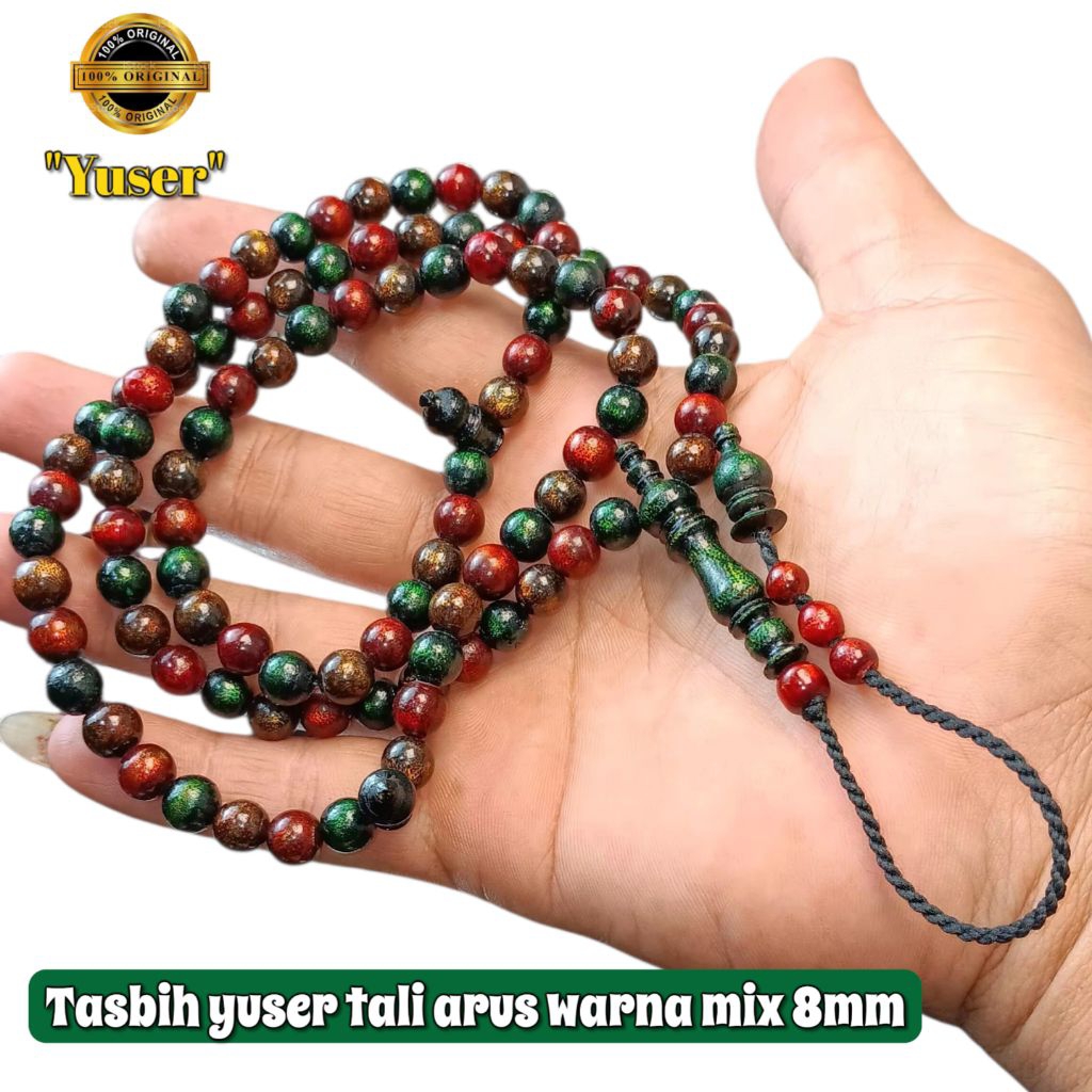 Tasbih yuser akar bahar tali arus kombinasi 8mm