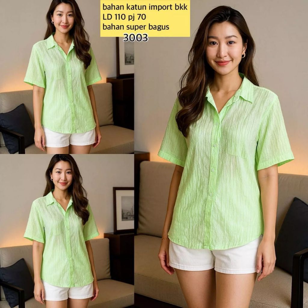 KLOWO-KEMEJA WANITA IMPORT - KEMEJA WANITA BKK-BLOUSE WANITA IMPORT-BAJU NATAL TERBARU