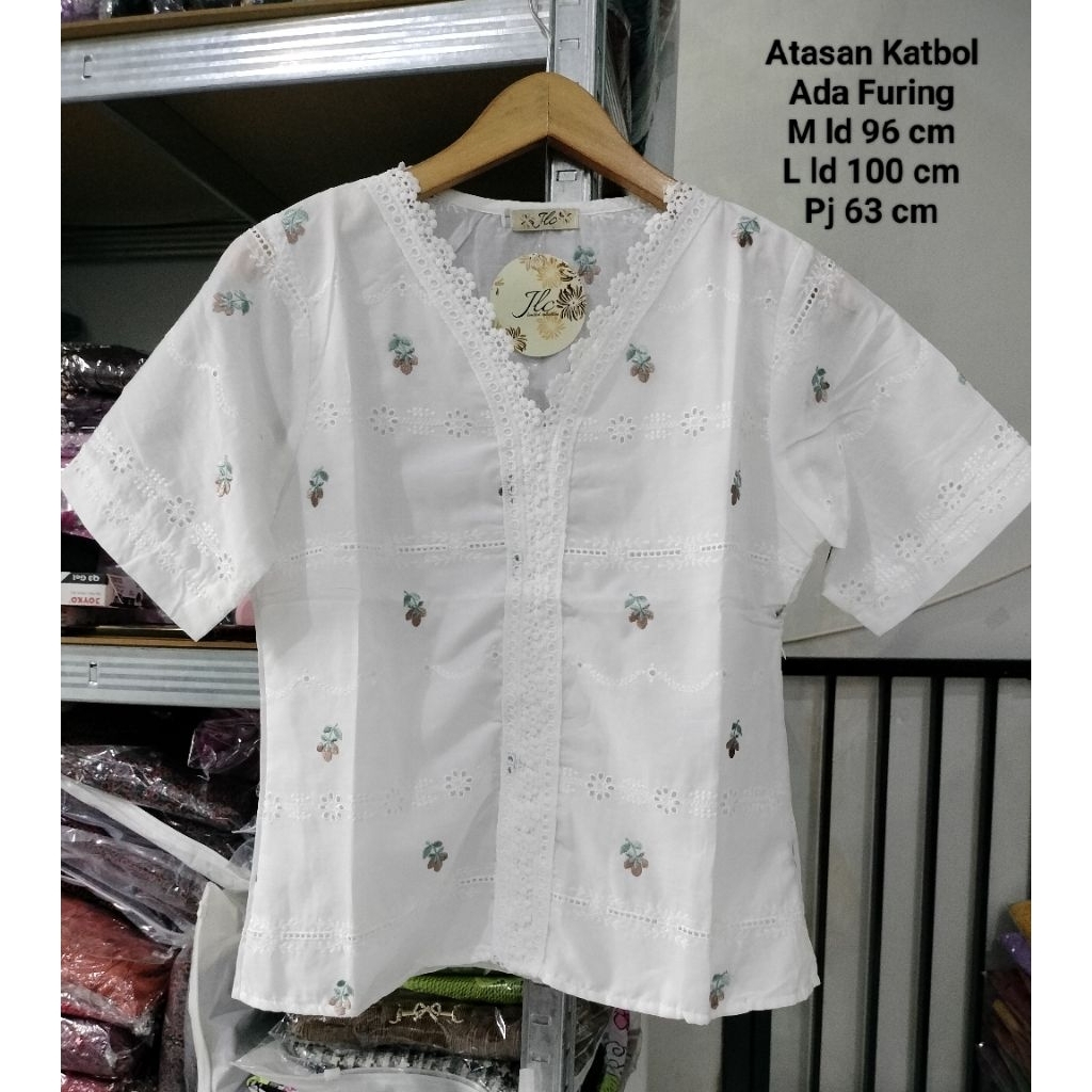 Atasan blouse katun Bangkok premium tebal katun bolong