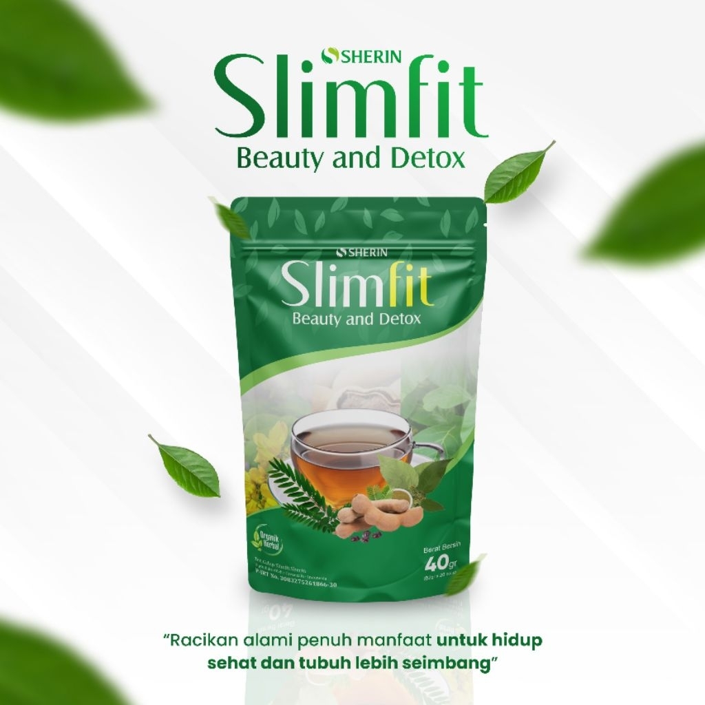 Teh Celup Slimfit Sherin (Mecca) Kemasan Pouch - Daun Jati Cina + Jati Belanda + Asam Jawa