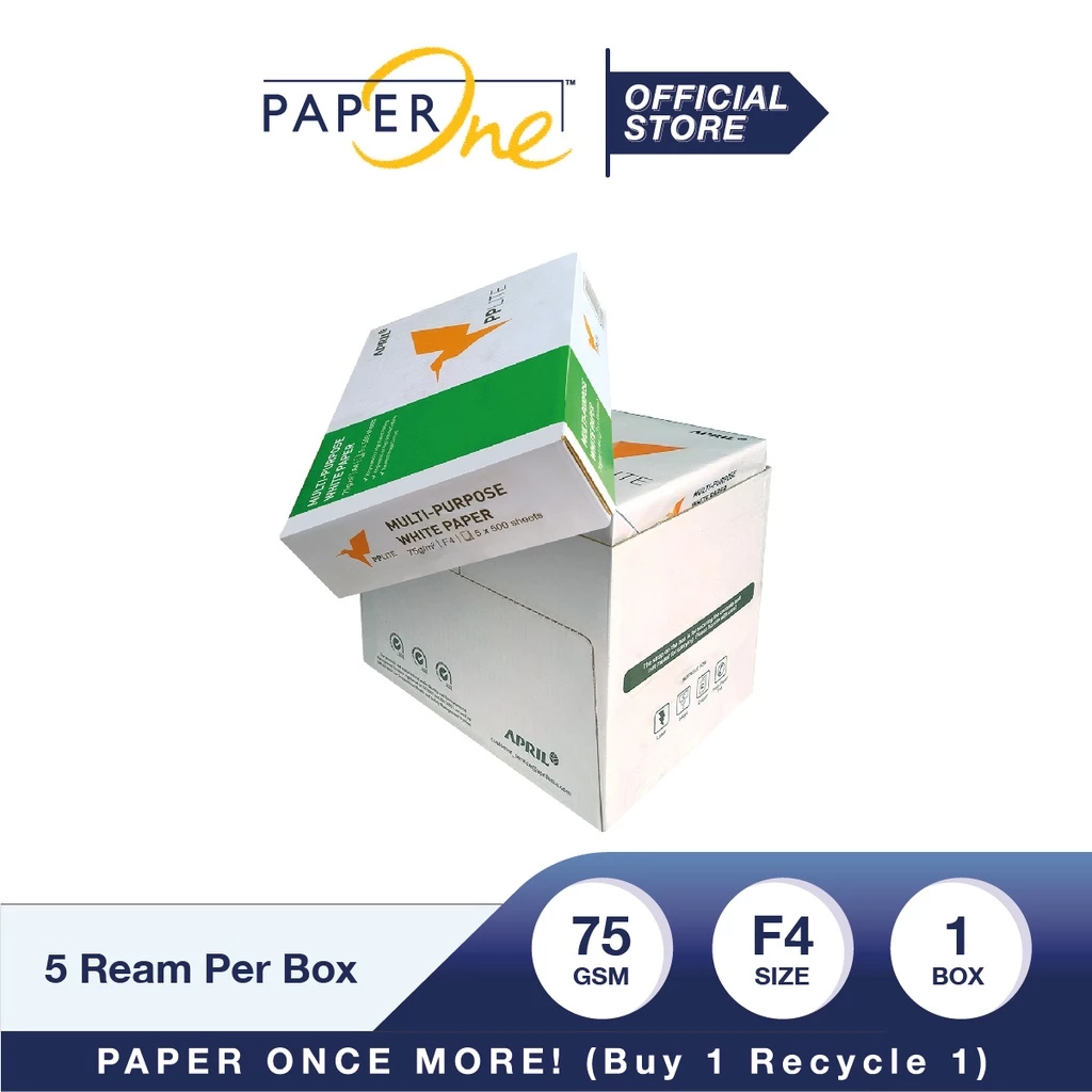 [ BOX ] Kertas HVS F4 PPLITE 75 gr / HVS F4 75 Gsm Merk PPLITE isi 5 Rim