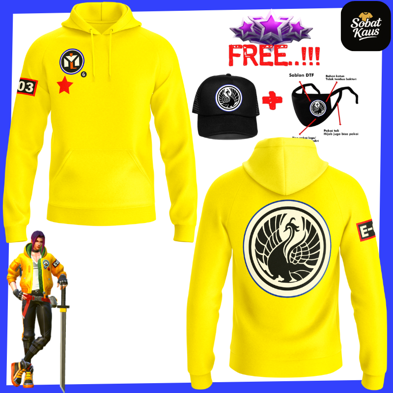 Jaket Hoodie Anime Ling Mobile Legends Sweater Distro MLBB Pria Wanita Bahan Cotton Fleece Tebal Pre