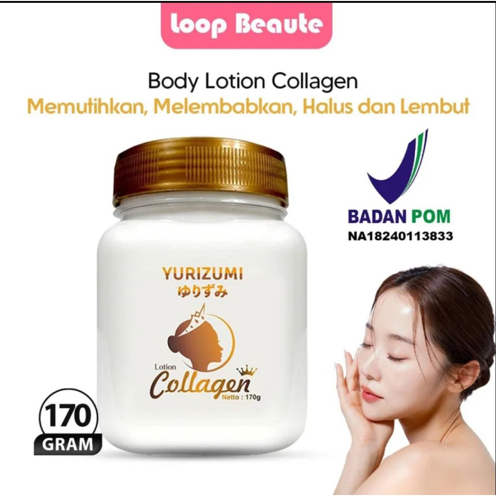 Bibit Kolagen Yurizumi Handbody Lotion Pemutih Kulit 170 gram Handbody Memutihkan Kulit