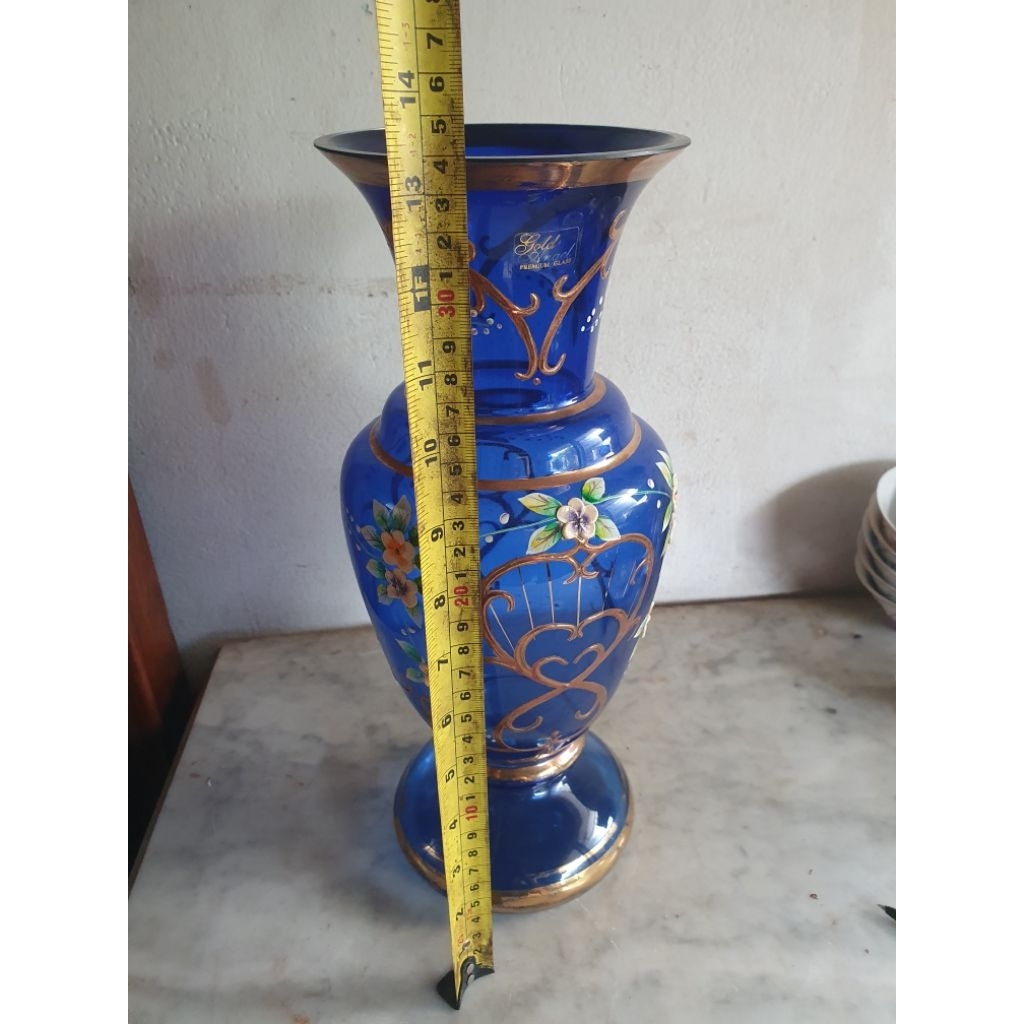 fas bunga kristal bohemia tinggi 34