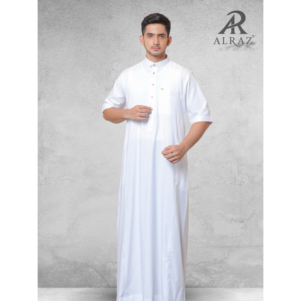 ALRAZ Thobe Fancy Lengan Pendek Nasrul 1041
