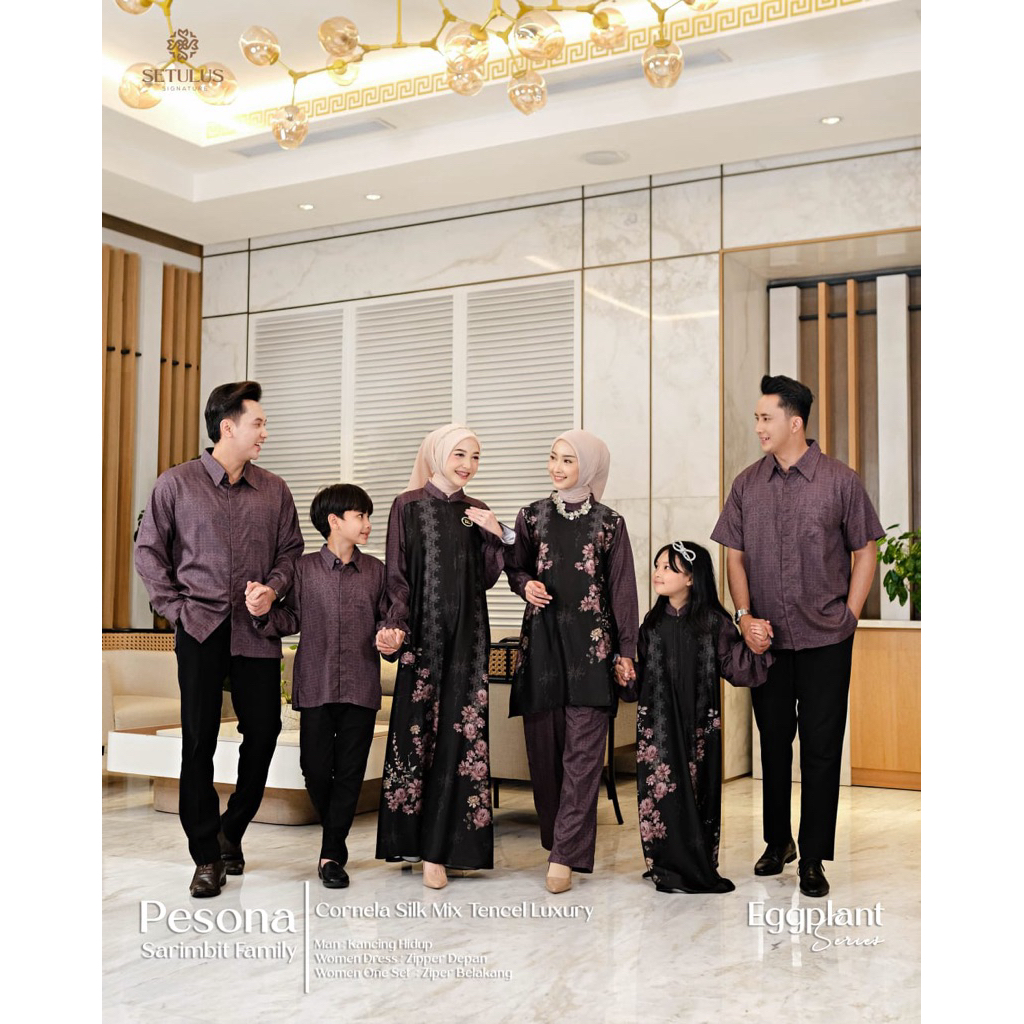 Riva Fashion Pesona Family Luxury Baju Sarimbit Keluarga Terbaru Baju Couple Keluarga Baju Lebaran