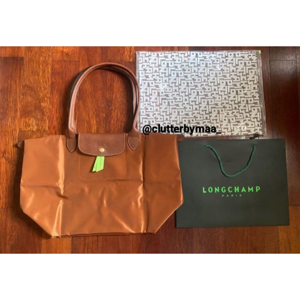 LONGCHAMP LE PLIAGE GREEN SERIES COLOUR COGNAC