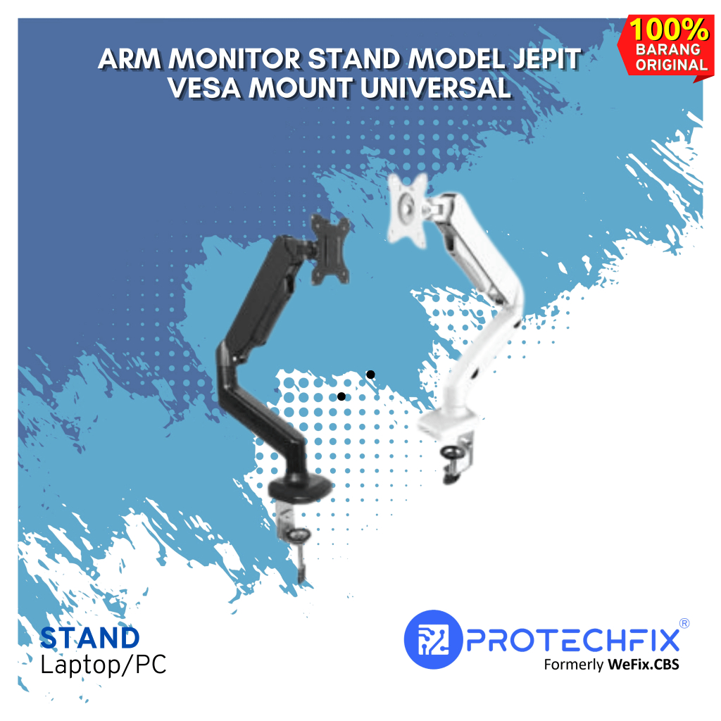 Arm monitor stand model jepit vesa mount universal