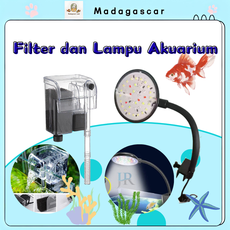 [MADA]Filter Akuarium dengan Sistem Filtrasi Efisien dan Lampu Akuarium untuk Lanskap Air yang Jerni