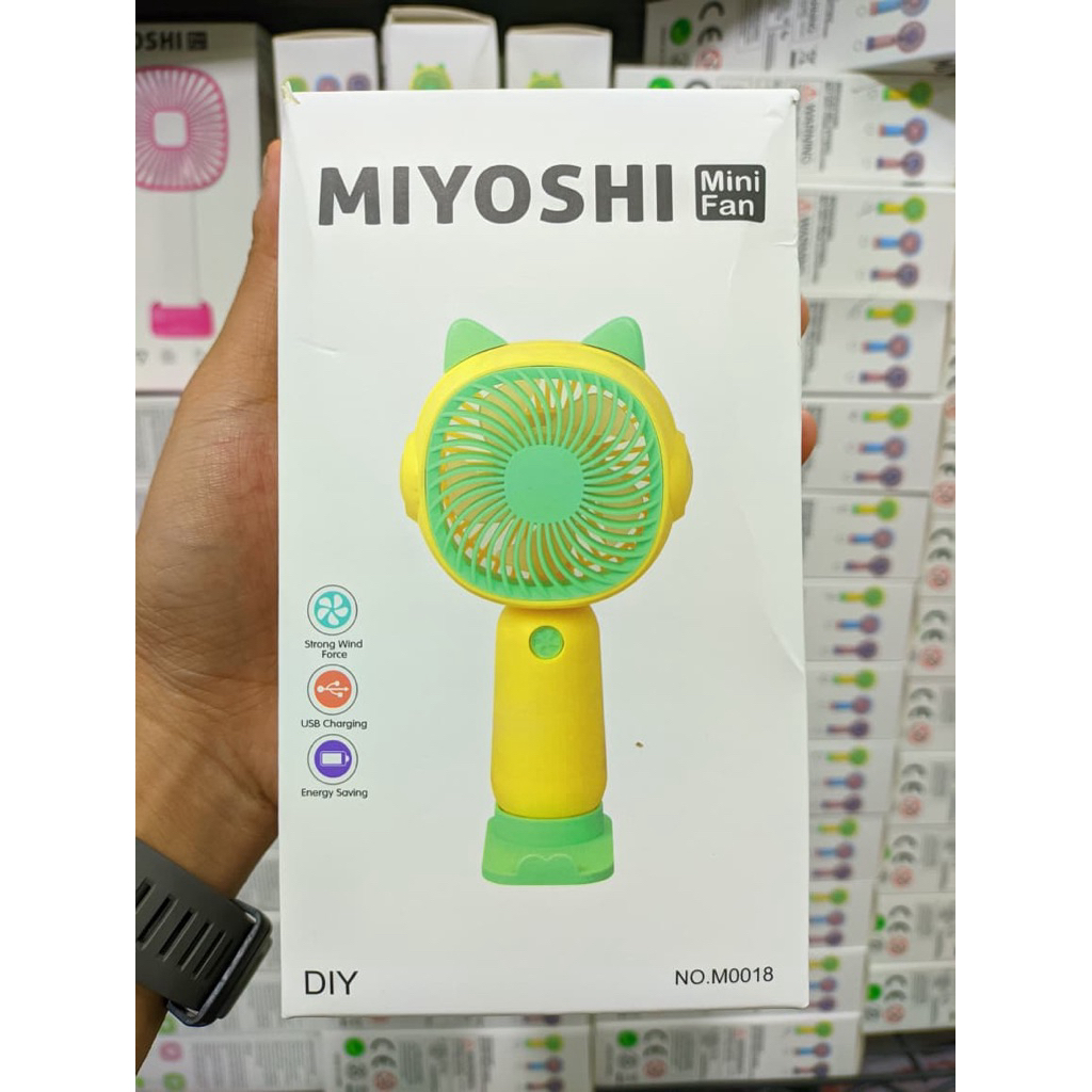 MIYOSHI Mini Fan Portable Lucu Aesthetic
