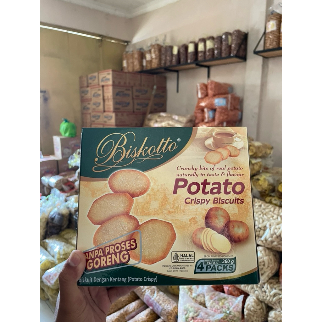 potato crispy biscuits 360g | 1 dus isi 12 box