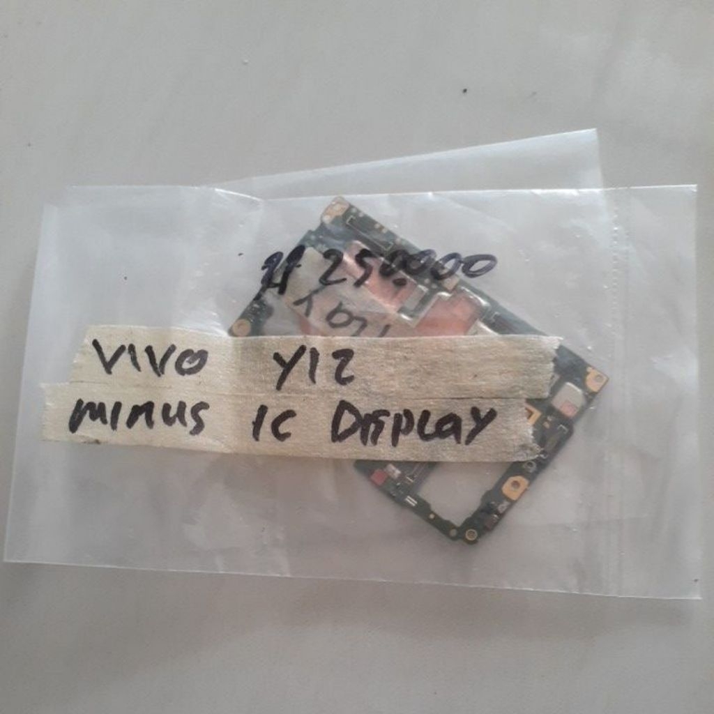 Mesin Hp Vivo Y12 Kondisi kena Ic Display.