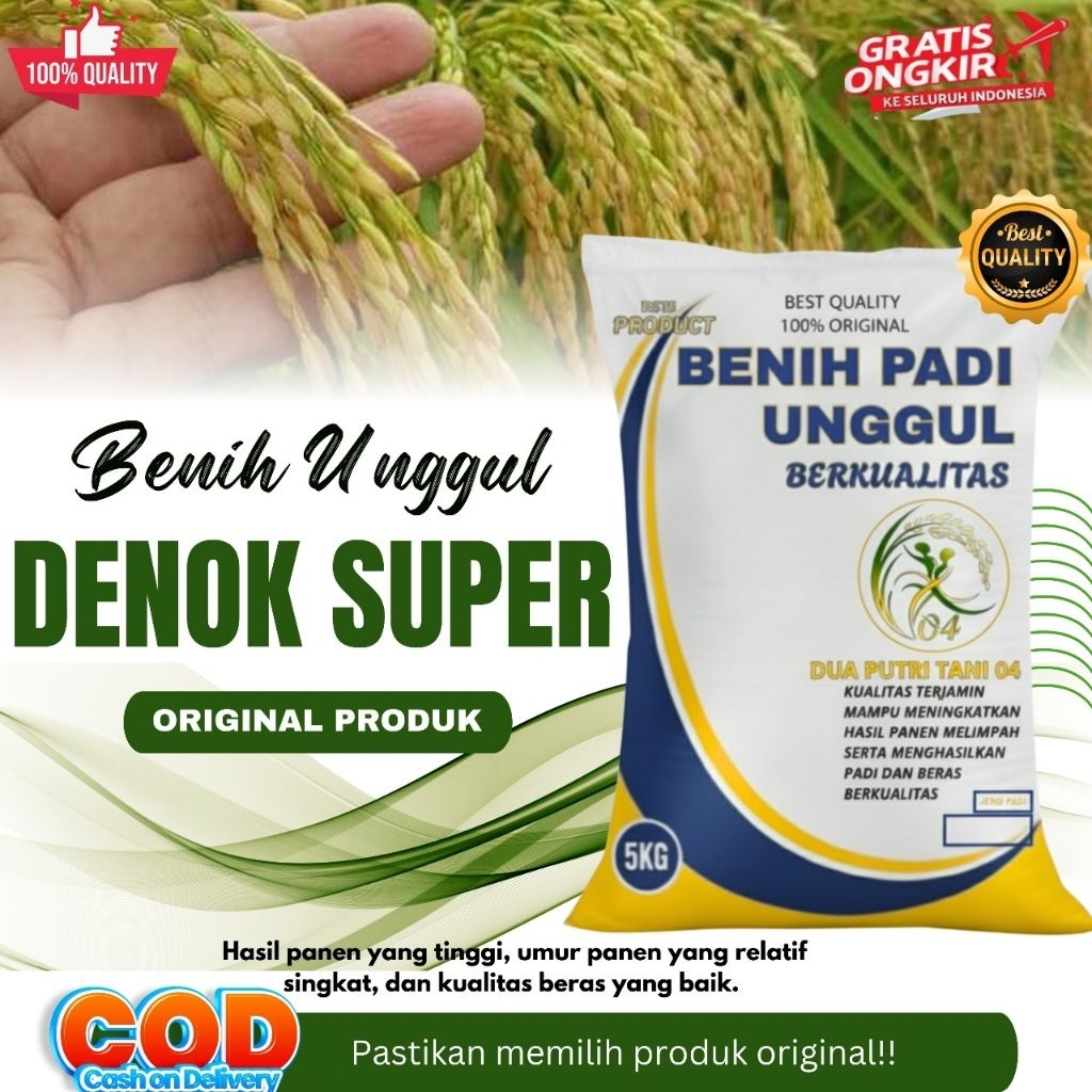 BIBIT PADI DENOK SUPER KEMASAN 5KG