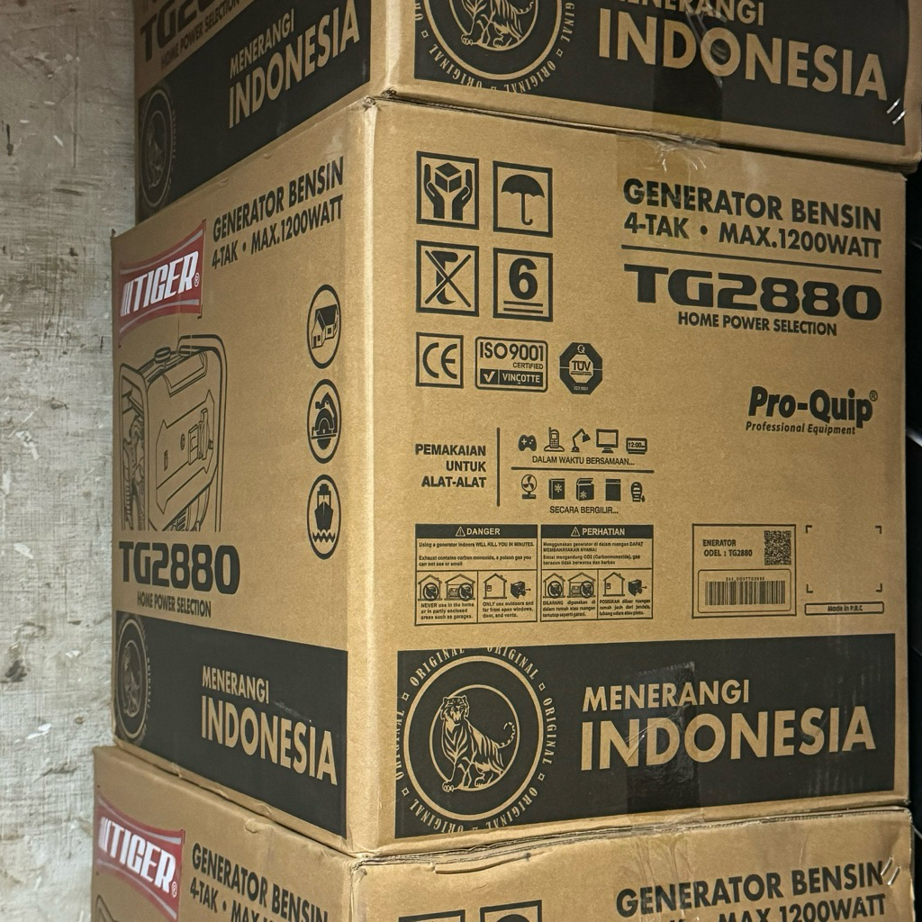 TG2880 TIGER GENSET BENSIN 1000 WATT GENERATOR BENSIN TG 2880