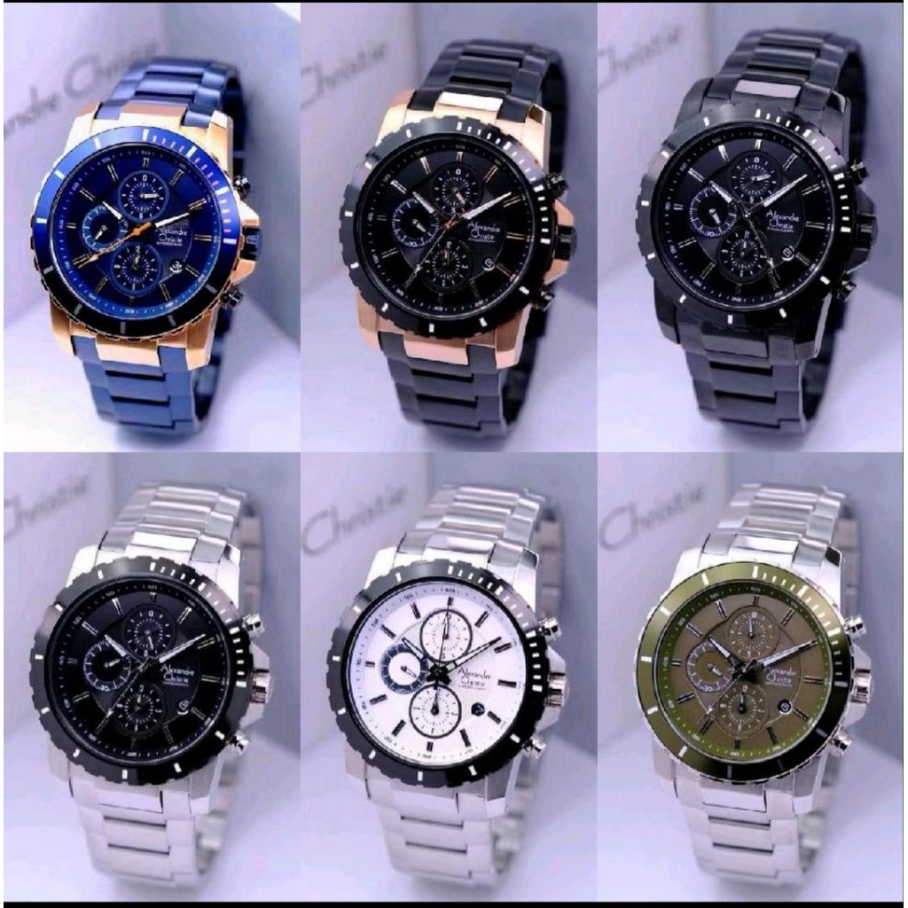 JAM TANGAN PRIA ALEXANDRE CHRISTIE AC 6141 AC6141 AC6141 ORIGINAL WATCHES STAINLESS - BLUE ROSEGOLD