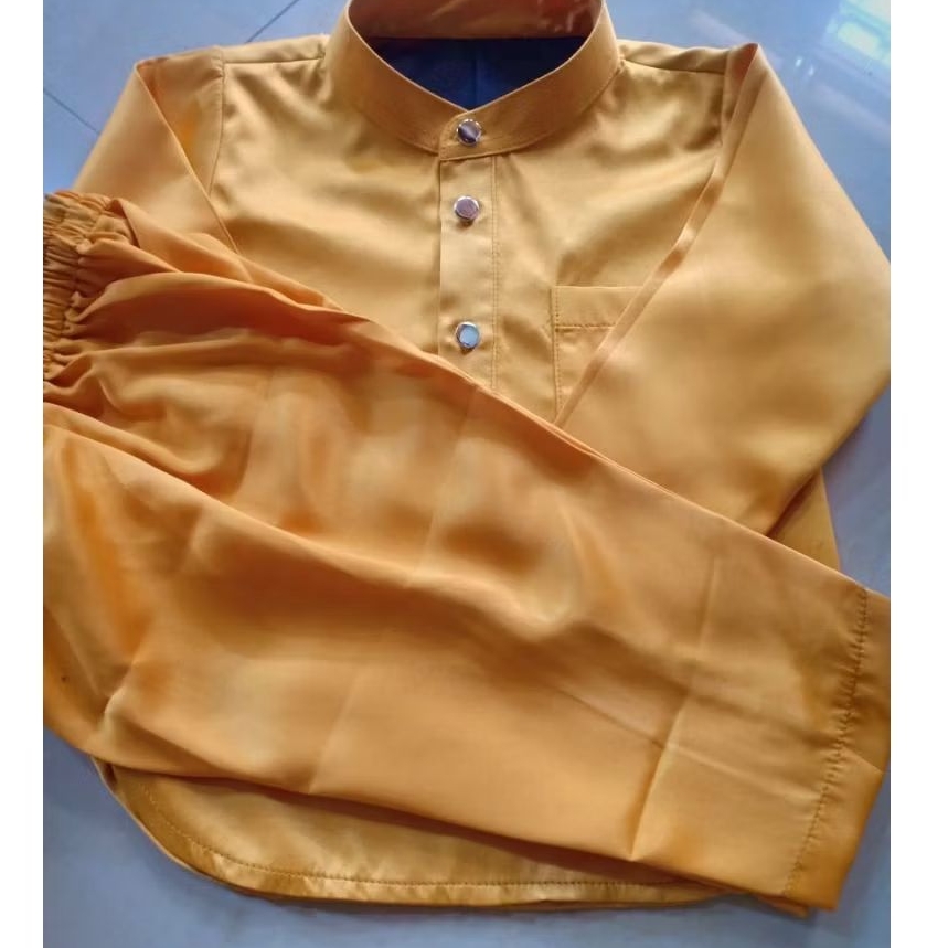 Baju Melayu anak laki-laki setelan baju adat melayu teluk belanga