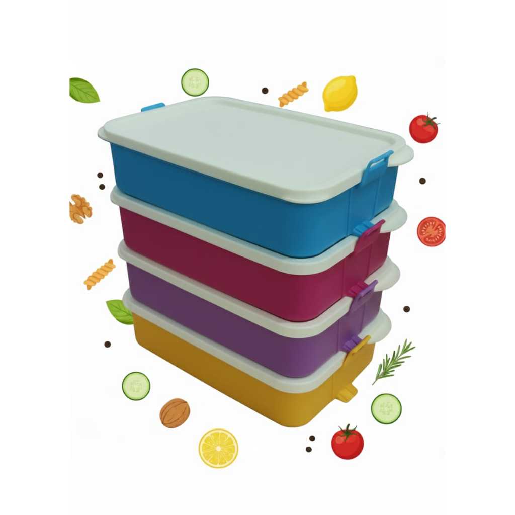 CPM DELUXE RANTANG 4 SUSUN / RANTANG MAKANAN PLASTIK 4 SUSUN / TEMPAT MAKAN 4 SUSUN